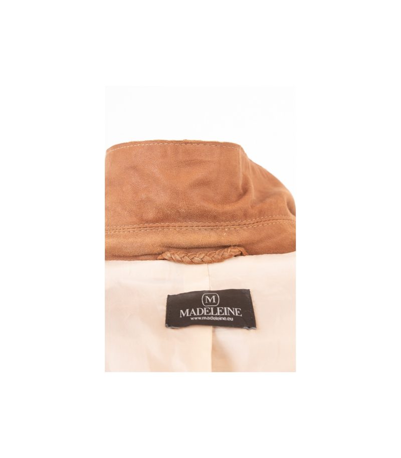 MADELEINE Damen Mantel Lederjacke Gr. DE 42 Braun Leder – Foto 7