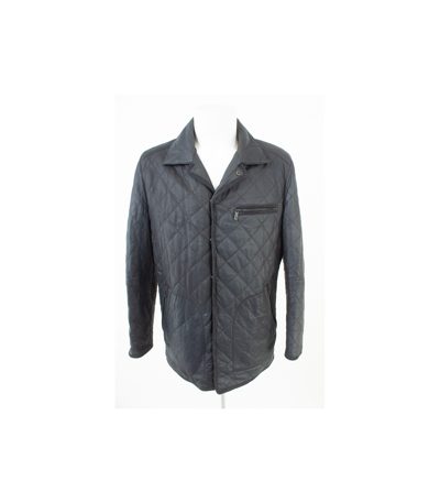 bugatti Herren Lederjacke Steppjacke Gr. 48 Blau Leder