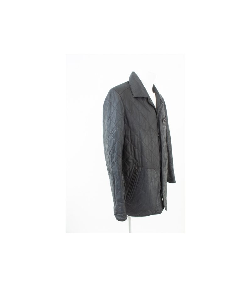 bugatti Herren Lederjacke Steppjacke Gr. 48 Blau Leder – Foto 2