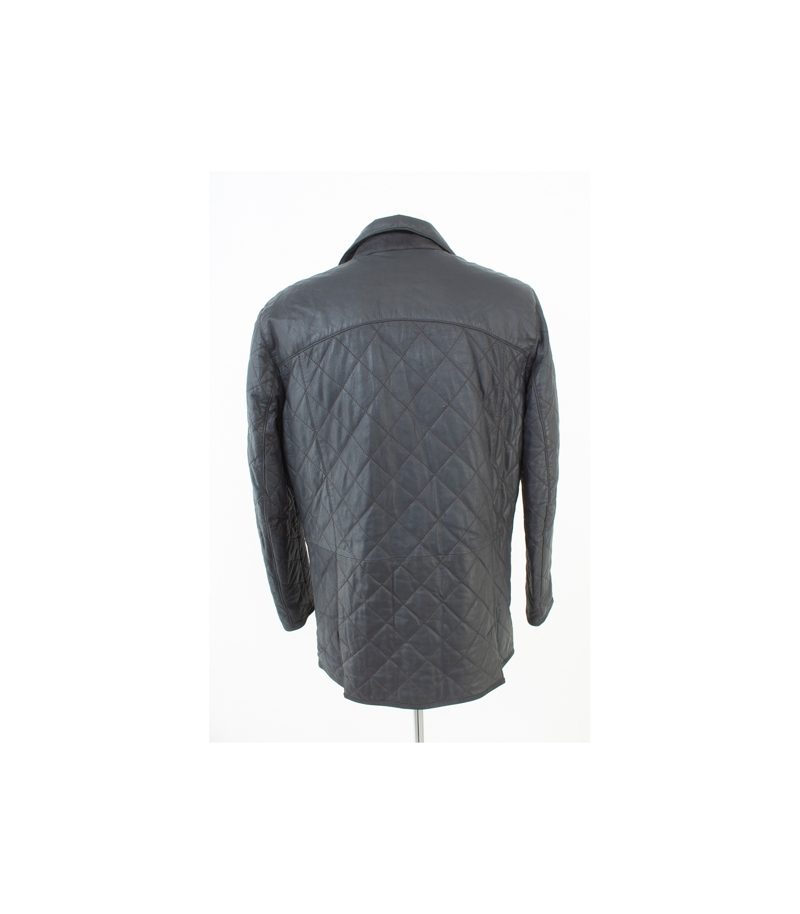 bugatti Herren Lederjacke Steppjacke Gr. 48 Blau Leder – Foto 4