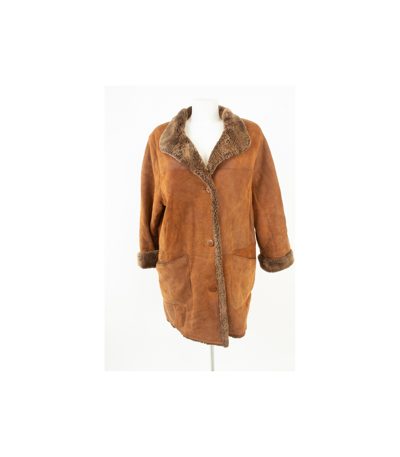 HIDE SOCIETY CANADA Damen Mantel Lammfellmantel Gr. DE 44 Braun