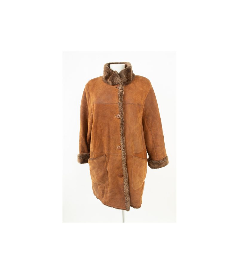 HIDE SOCIETY CANADA Damen Mantel Lammfellmantel Gr. DE 44 Braun – Foto 2