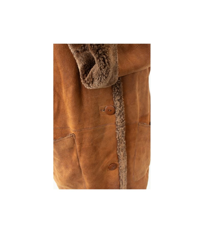 HIDE SOCIETY CANADA Damen Mantel Lammfellmantel Gr. DE 44 Braun – Foto 7