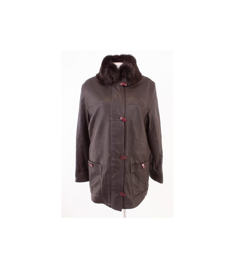 Walbusch Detlev Albers Damen Lederjacke Gr. 20 Braun – Foto 1