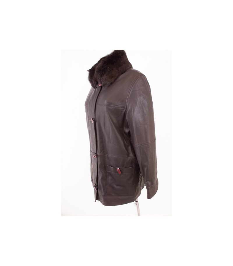 Walbusch Detlev Albers Damen Lederjacke Gr. 20 Braun – Foto 3