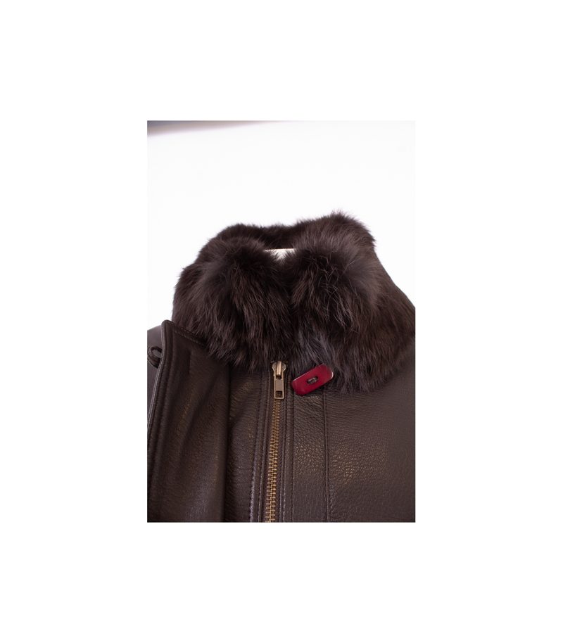 Walbusch Detlev Albers Damen Lederjacke Gr. 20 Braun – Foto 5