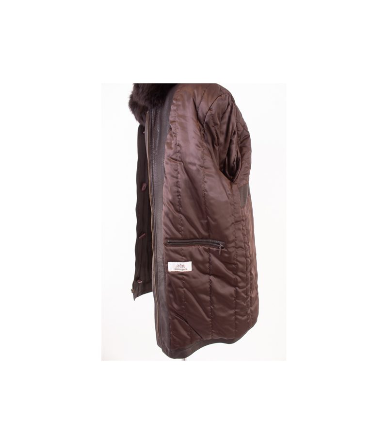 Walbusch Detlev Albers Damen Lederjacke Gr. 20 Braun – Foto 7