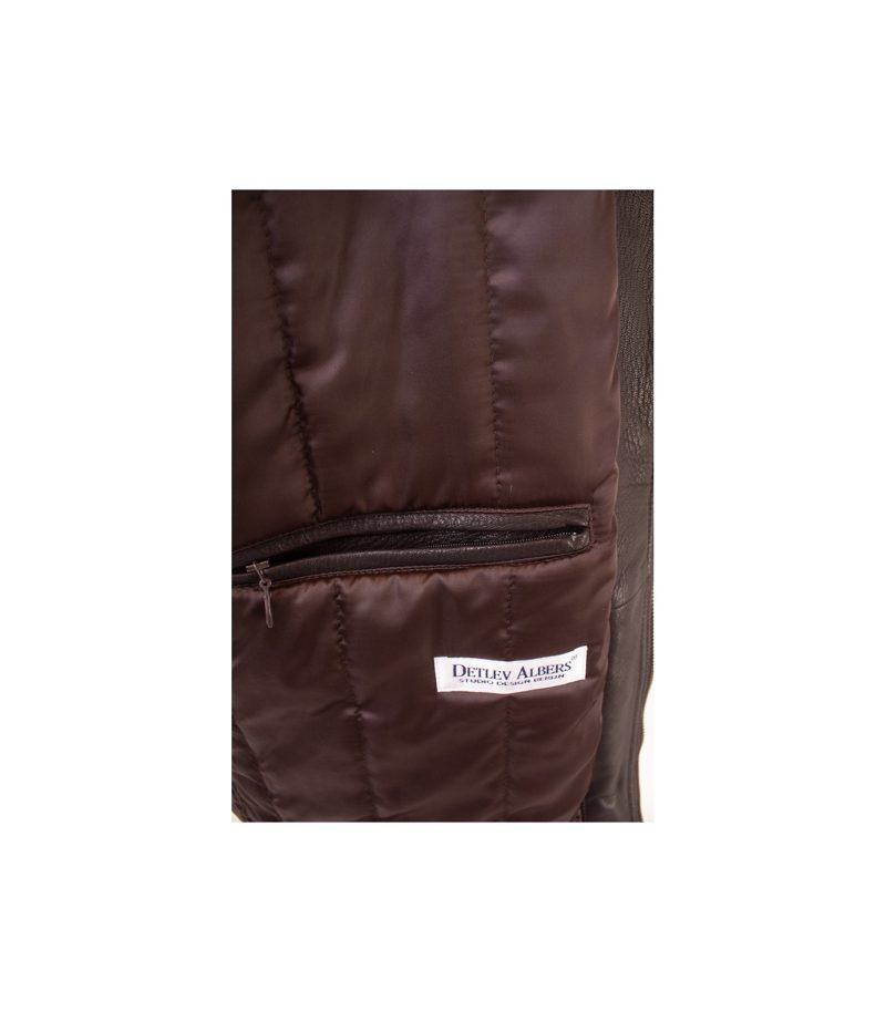Walbusch Detlev Albers Damen Lederjacke Gr. 20 Braun – Foto 8
