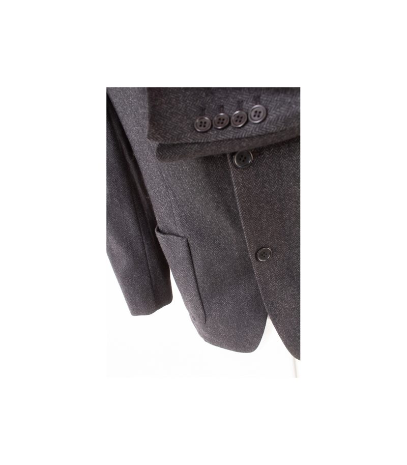 ROLF LANG Sartoria Herren Sakko & Kaschmi Gr. 90 Grau Wolle Cashmere – Foto 5