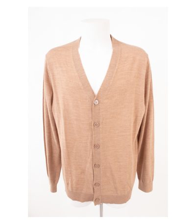 LAWRENCE GREY Herren Strickjacke Pullover Merinowolle Gr. XXXL Beige Wolle Neu