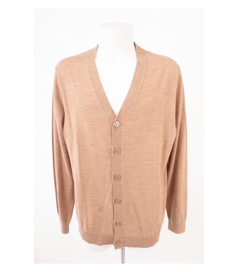 LAWRENCE GREY Herren Strickjacke Pullover Merinowolle Gr. XXXL Beige Wolle Neu – Foto 1