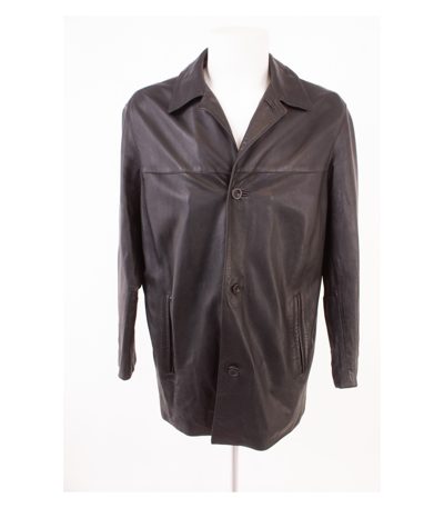 strellson Herren Lederjacke Gr. 52 Schwarz Leder
