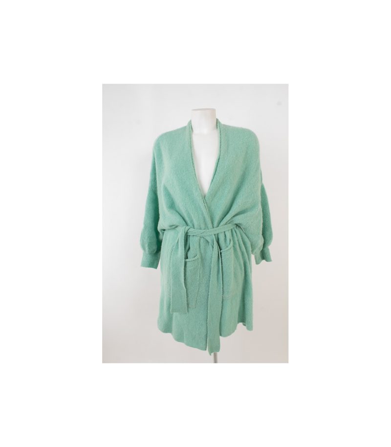 American Vintage Damen Strickjacke Strickmantel Cardigan Gr. TU One Size Türkis – Foto 1