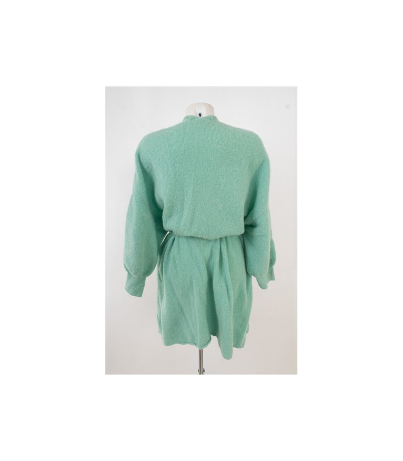 American Vintage Damen Strickjacke Strickmantel Cardigan Gr. TU One Size Türkis – Foto 4
