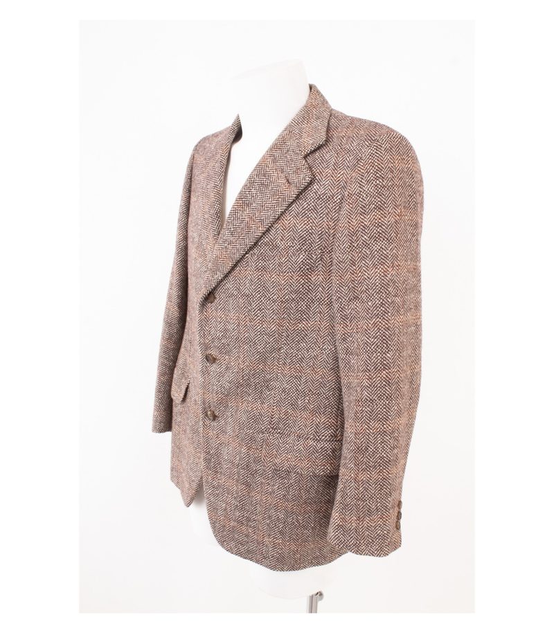 Brioni Herren Sakko Jackett Gr. 26 Mehrfarbig Tweed – Foto 3