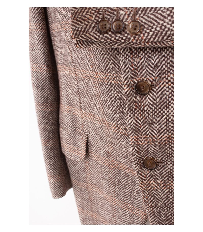 Brioni Herren Sakko Jackett Gr. 26 Mehrfarbig Tweed – Foto 5