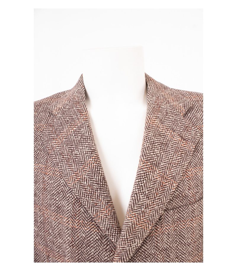 Brioni Herren Sakko Jackett Gr. 26 Mehrfarbig Tweed – Foto 6