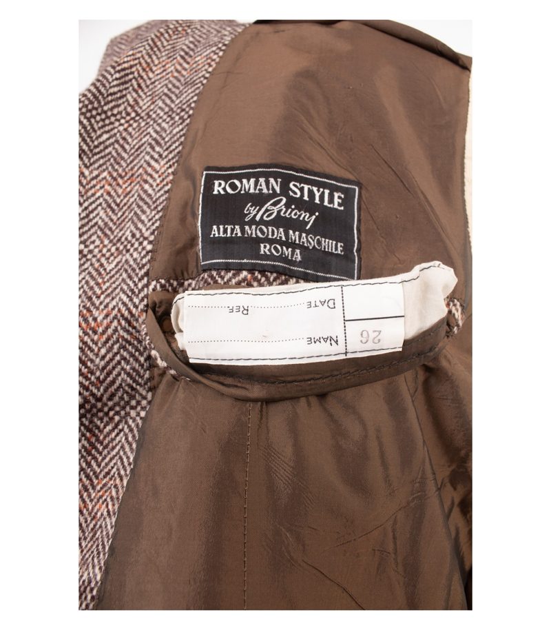 Brioni Herren Sakko Jackett Gr. 26 Mehrfarbig Tweed – Foto 9