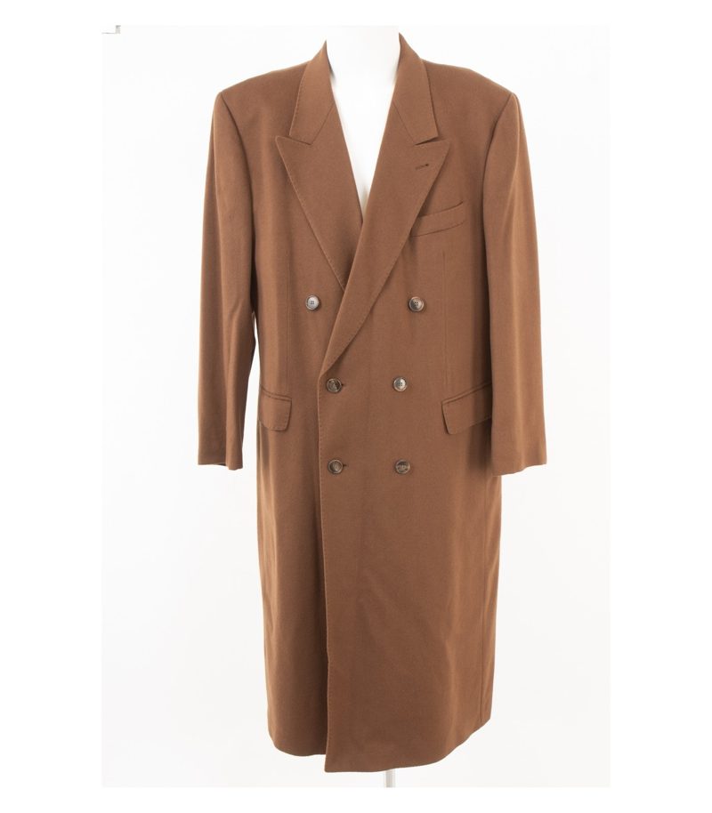DAVISON Herren Mantel Wollmantel Gr. 54 Reines Braun Kaschmir Cashmere – Foto 1
