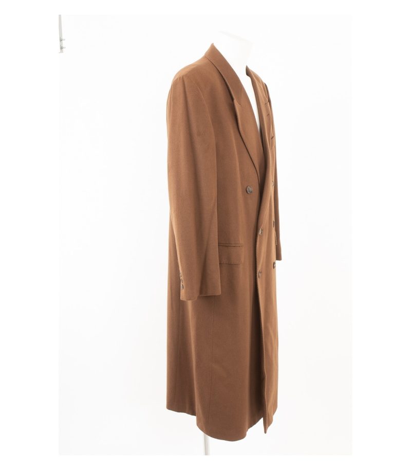 DAVISON Herren Mantel Wollmantel Gr. 54 Reines Braun Kaschmir Cashmere – Foto 2