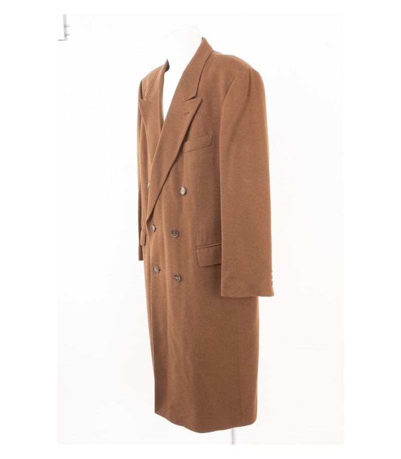 DAVISON Herren Mantel Wollmantel Gr. 54 Reines Braun Kaschmir Cashmere – Foto 3