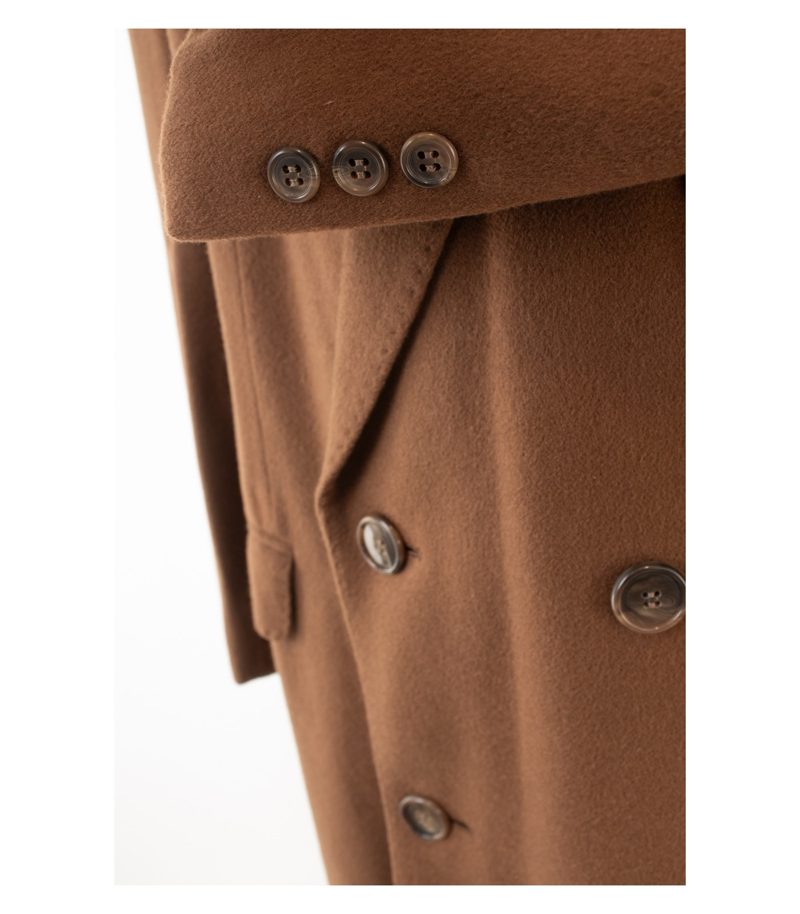 DAVISON Herren Mantel Wollmantel Gr. 54 Reines Braun Kaschmir Cashmere – Foto 5