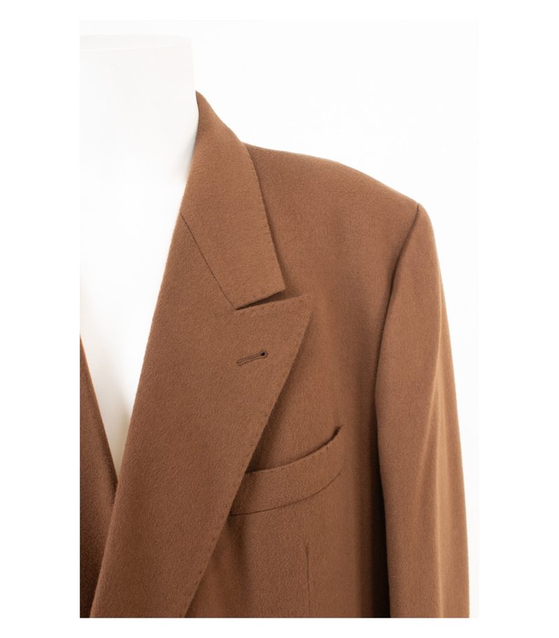 DAVISON Herren Mantel Wollmantel Gr. 54 Reines Braun Kaschmir Cashmere – Foto 6