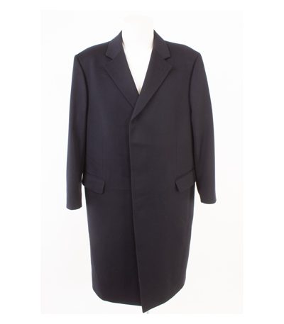 EDUARD DRESSLER Herren Mantel Wollmantel Gr. 28 Reines Blau Kaschmir Cashmere