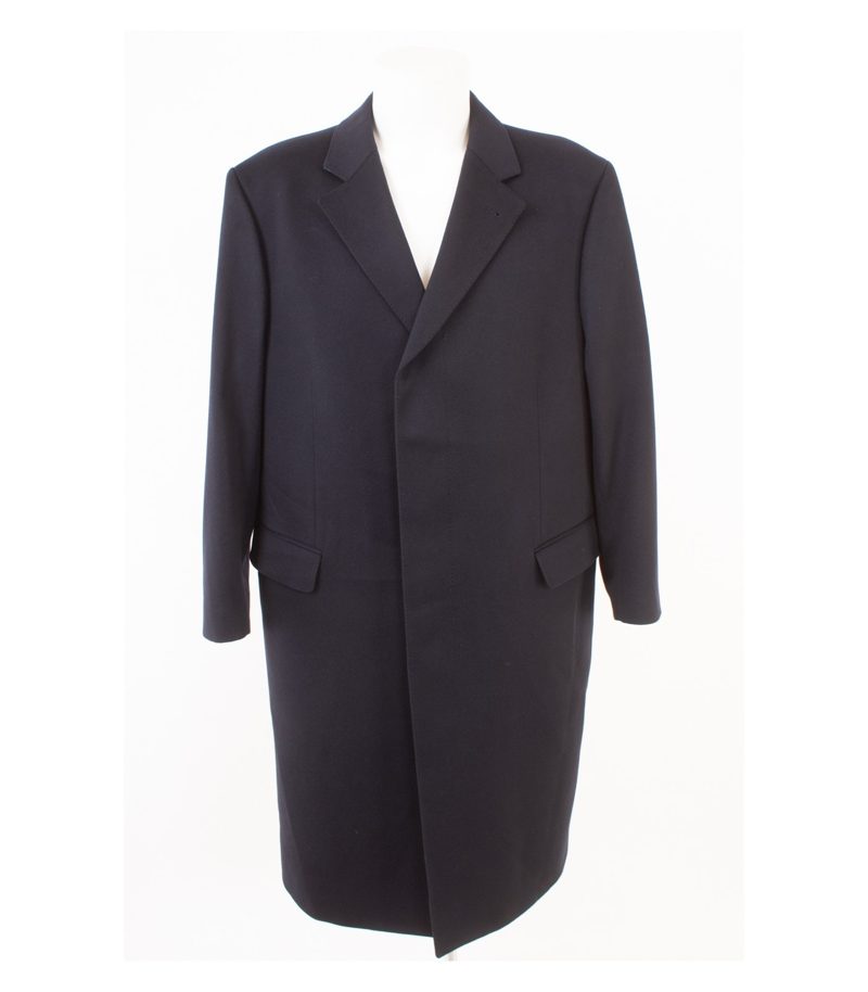 EDUARD DRESSLER Herren Mantel Wollmantel Gr. 28 Reines Blau Kaschmir Cashmere – Foto 1