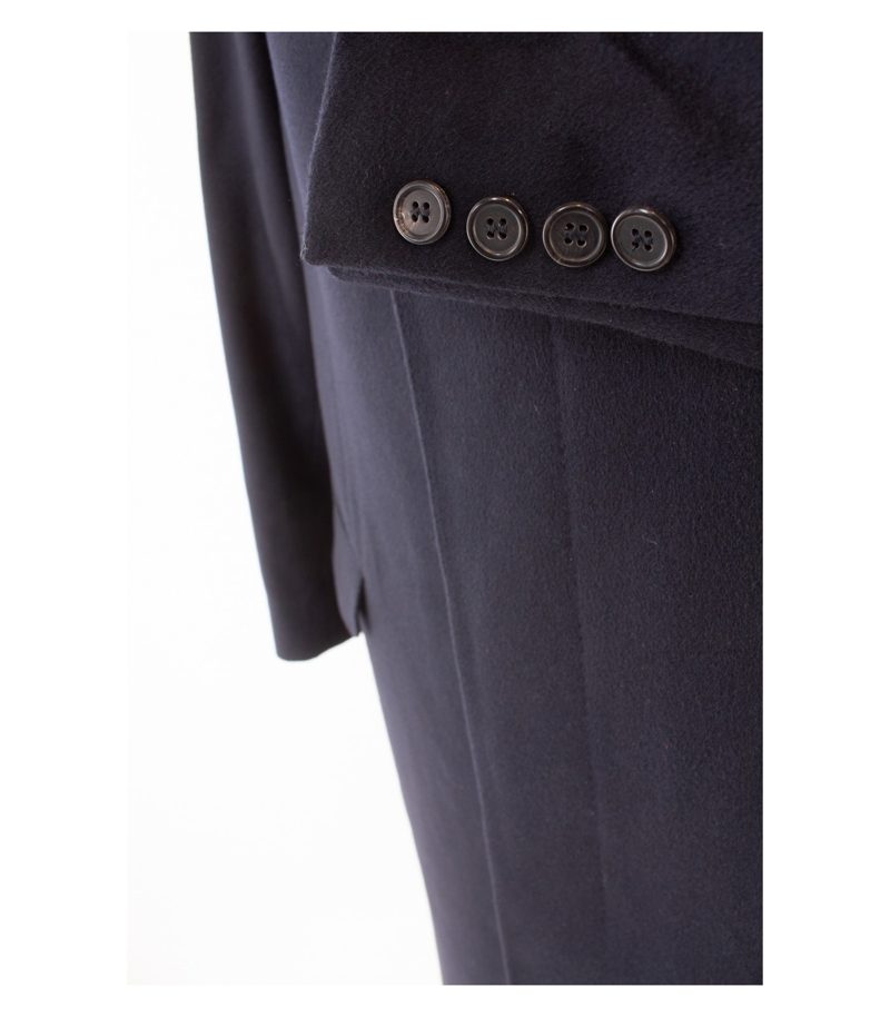 EDUARD DRESSLER Herren Mantel Wollmantel Gr. 28 Reines Blau Kaschmir Cashmere – Foto 5