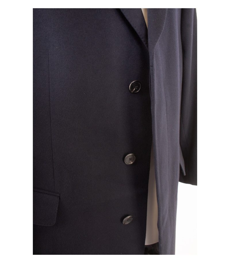 EDUARD DRESSLER Herren Mantel Wollmantel Gr. 28 Reines Blau Kaschmir Cashmere – Foto 6