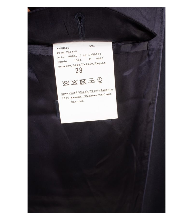 EDUARD DRESSLER Herren Mantel Wollmantel Gr. 28 Reines Blau Kaschmir Cashmere – Foto 10