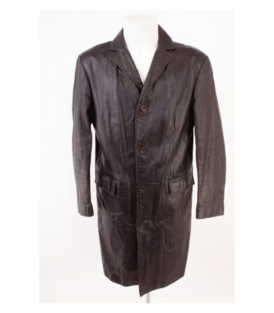 strellson Herren Mantel Ledermantel Gr. 48 Braun Leder