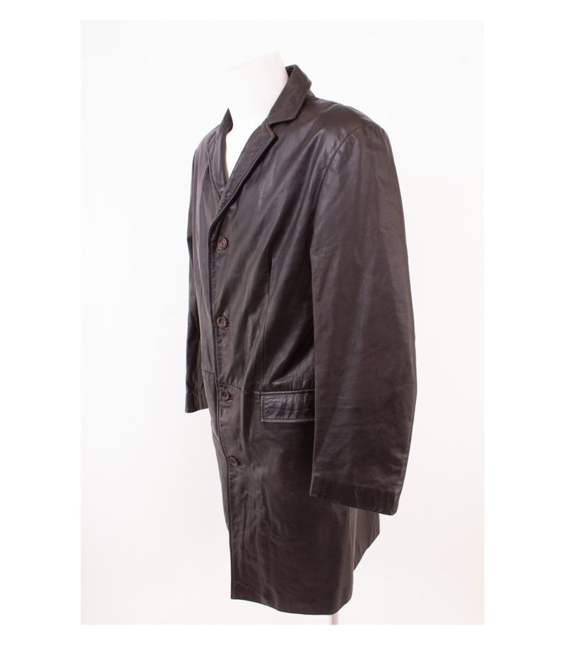 strellson Herren Mantel Ledermantel Gr. 48 Braun Leder – Foto 3