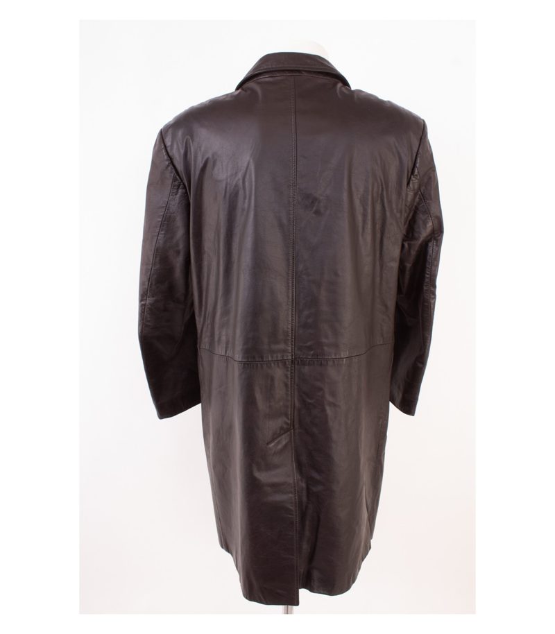 strellson Herren Mantel Ledermantel Gr. 48 Braun Leder – Foto 4
