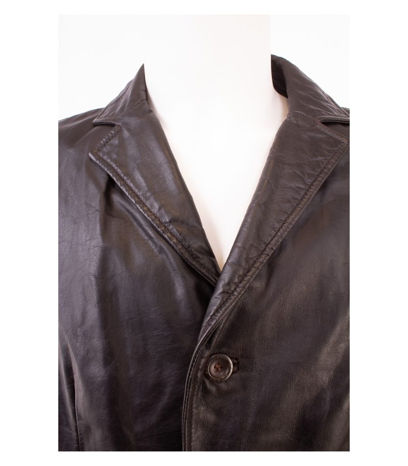 strellson Herren Mantel Ledermantel Gr. 48 Braun Leder – Foto 5