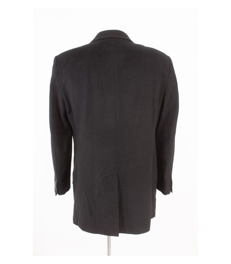 Tom Rusborg Herren Mantel Kurzmantel Gr. 46 Schwarz Wolle Kaschmir Cashmere – Foto 4