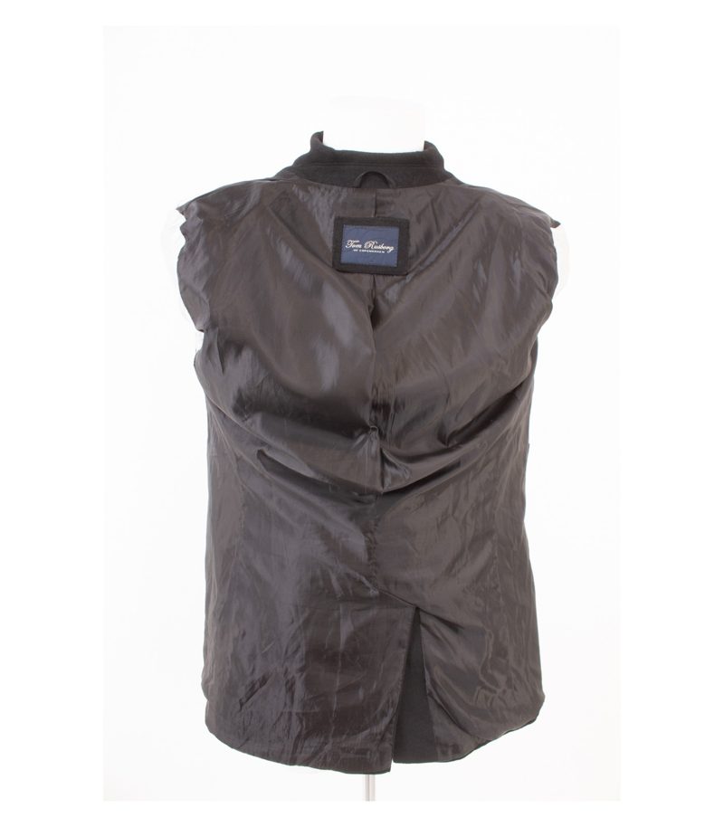 Tom Rusborg Herren Mantel Kurzmantel Gr. 46 Schwarz Wolle Kaschmir Cashmere – Foto 6