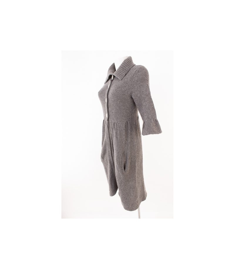 ALLUDE Damen Strickjacke Strickmantel Cardigan Gr.M Grau Wolle Kaschmir Cashmere – Foto 3