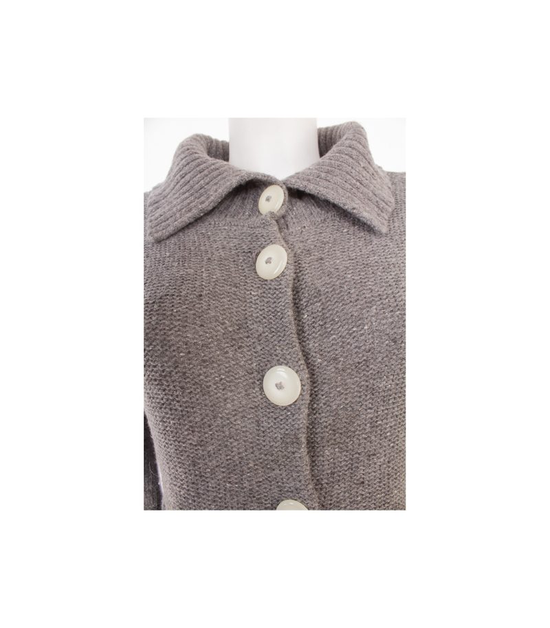 ALLUDE Damen Strickjacke Strickmantel Cardigan Gr.M Grau Wolle Kaschmir Cashmere – Foto 5