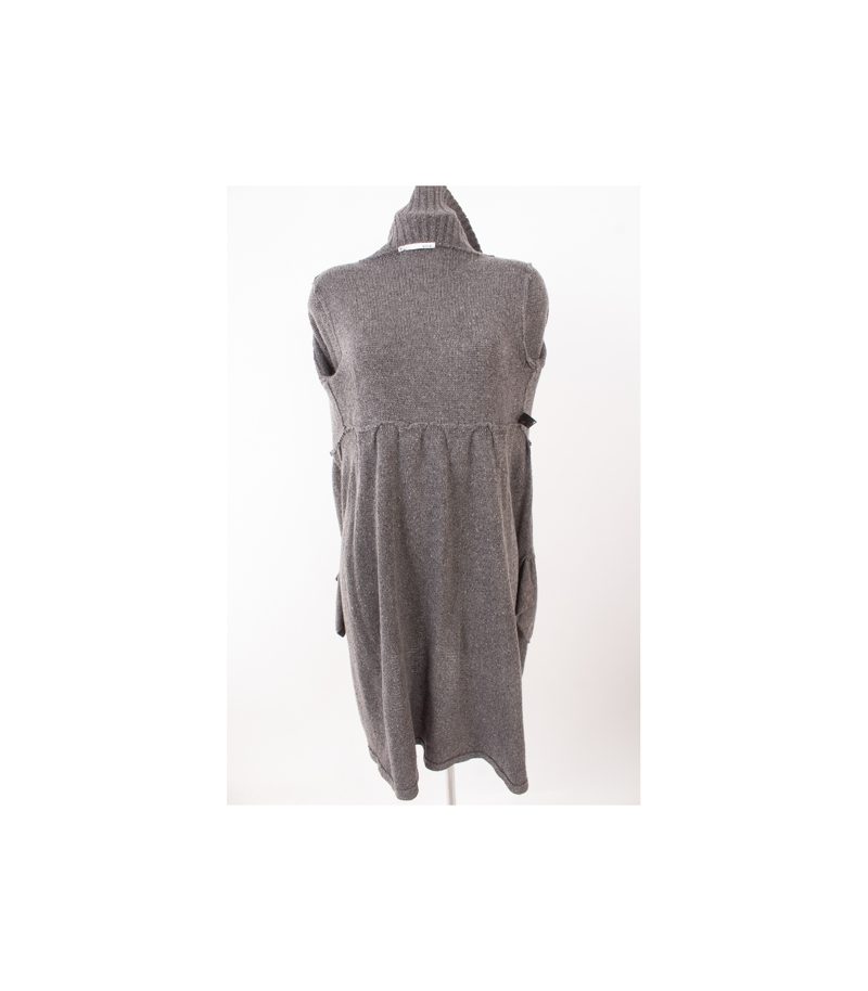 ALLUDE Damen Strickjacke Strickmantel Cardigan Gr.M Grau Wolle Kaschmir Cashmere – Foto 6