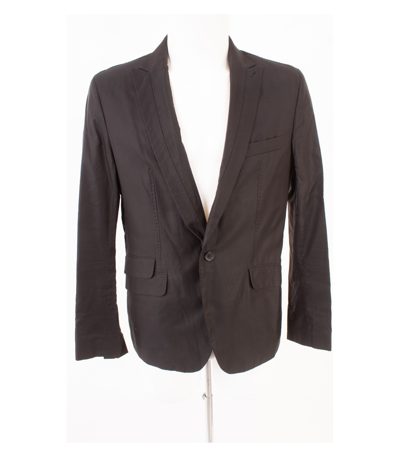 HUGO BOSS Herren Sakko Jackett Gr. 50 Acetat Schwarz Baumwolle Wolle