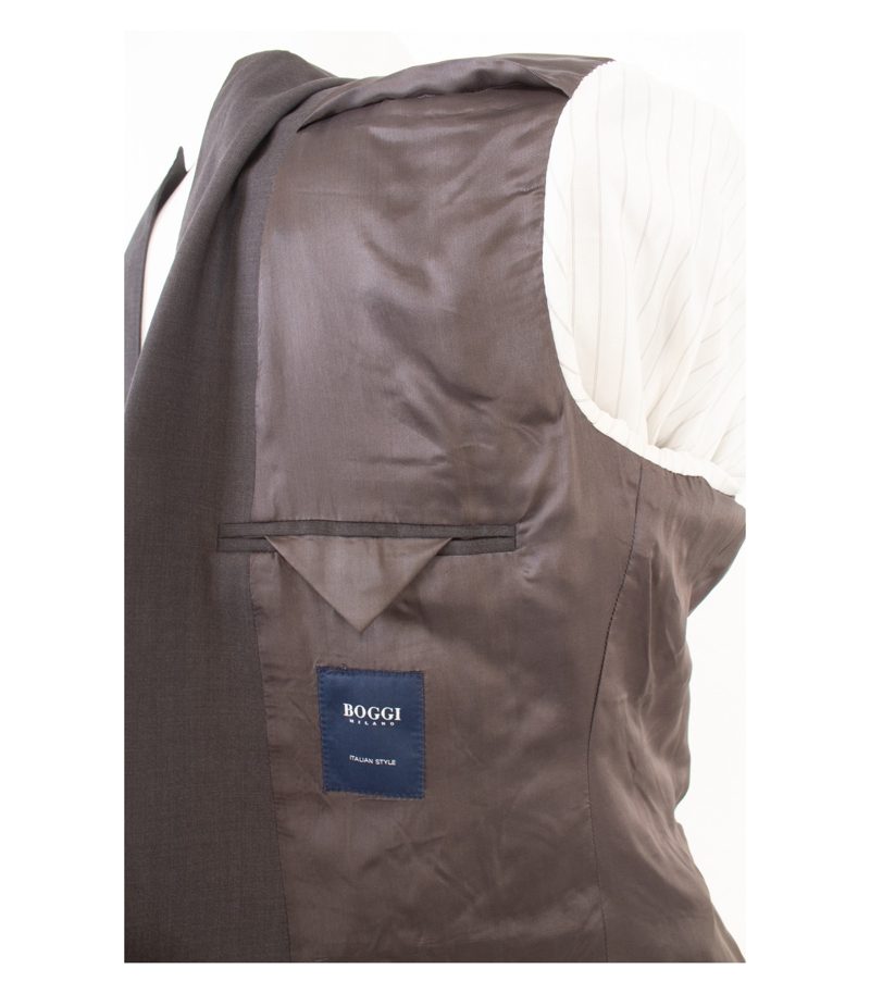 BOGGI MILANO Herren Sakko Jackett Gr. 52 Super 120´S Grau Wolle – Foto 6