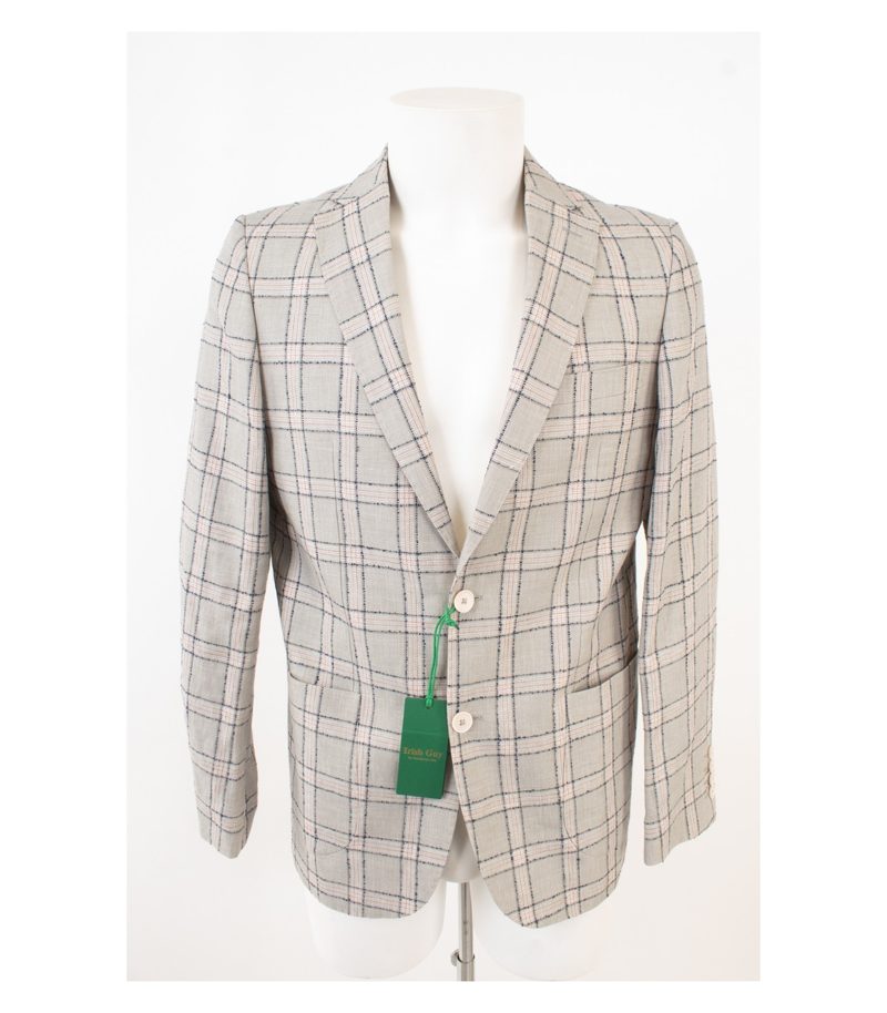 Irish Guy Herren Sakko Jackett Gr. 50 Slim-Fit Mehrfarbig Baumwolle Leinen Neu – Foto 1