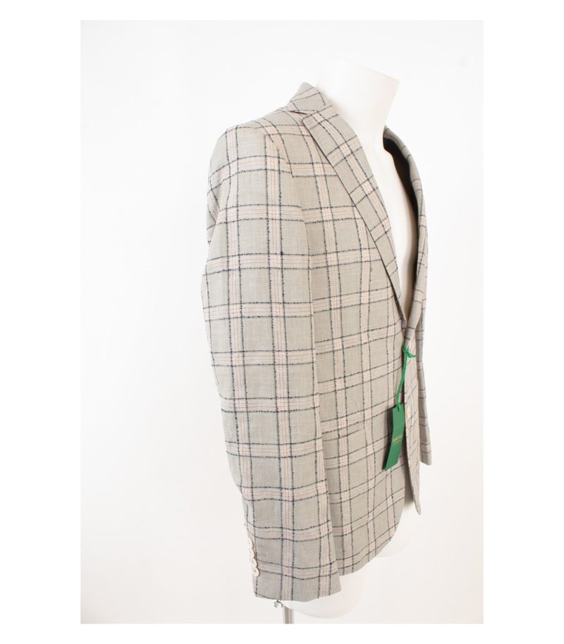 Irish Guy Herren Sakko Jackett Gr. 50 Slim-Fit Mehrfarbig Baumwolle Leinen Neu – Foto 2