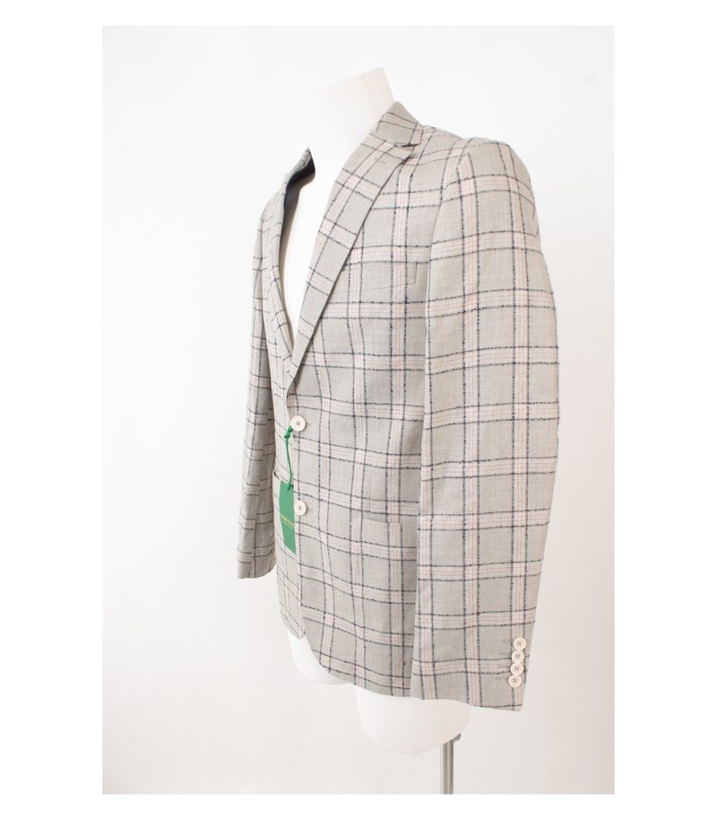 Irish Guy Herren Sakko Jackett Gr. 50 Slim-Fit Mehrfarbig Baumwolle Leinen Neu – Foto 3