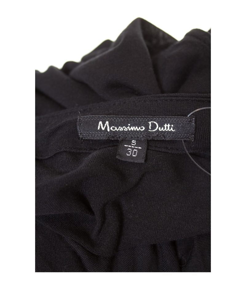 Massimo Dutti Damen Kleid Shirtkleid Gr. S Schwarz – Foto 5