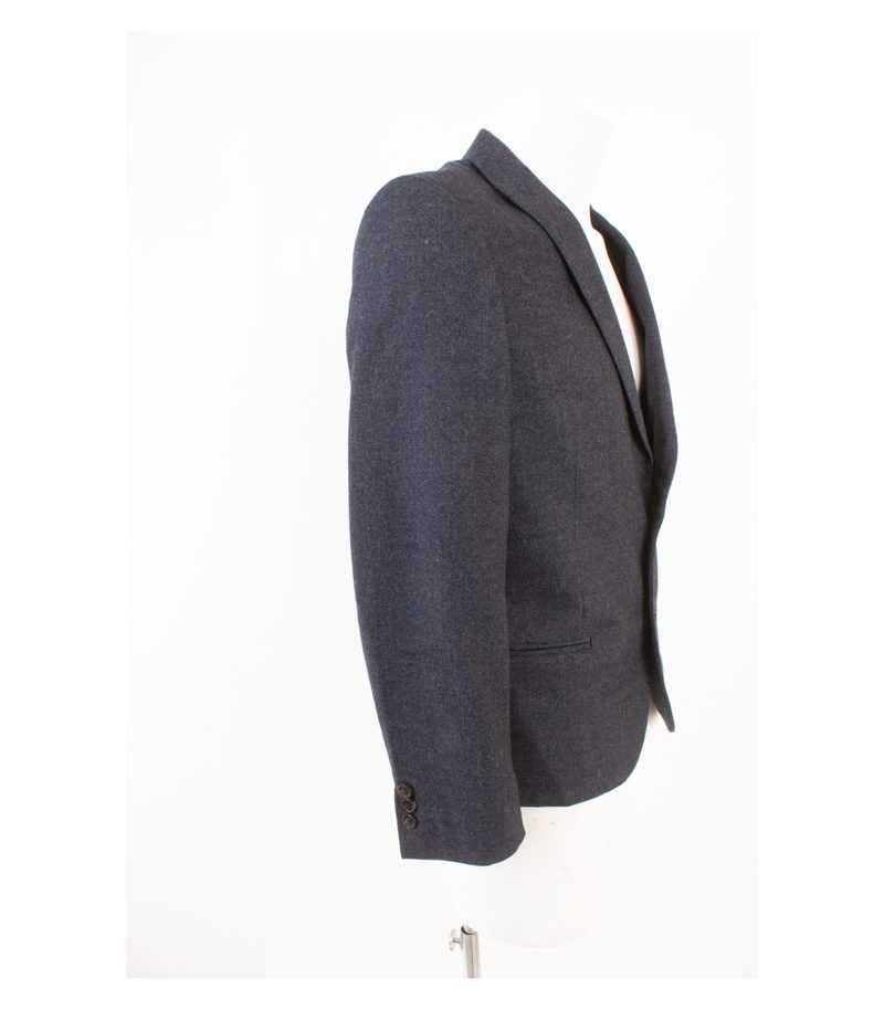Tonello Herren Sakko Jackett Gr. 48 Modell 01AD21BY Blau-Grau Baumwolle Wolle – Foto 2