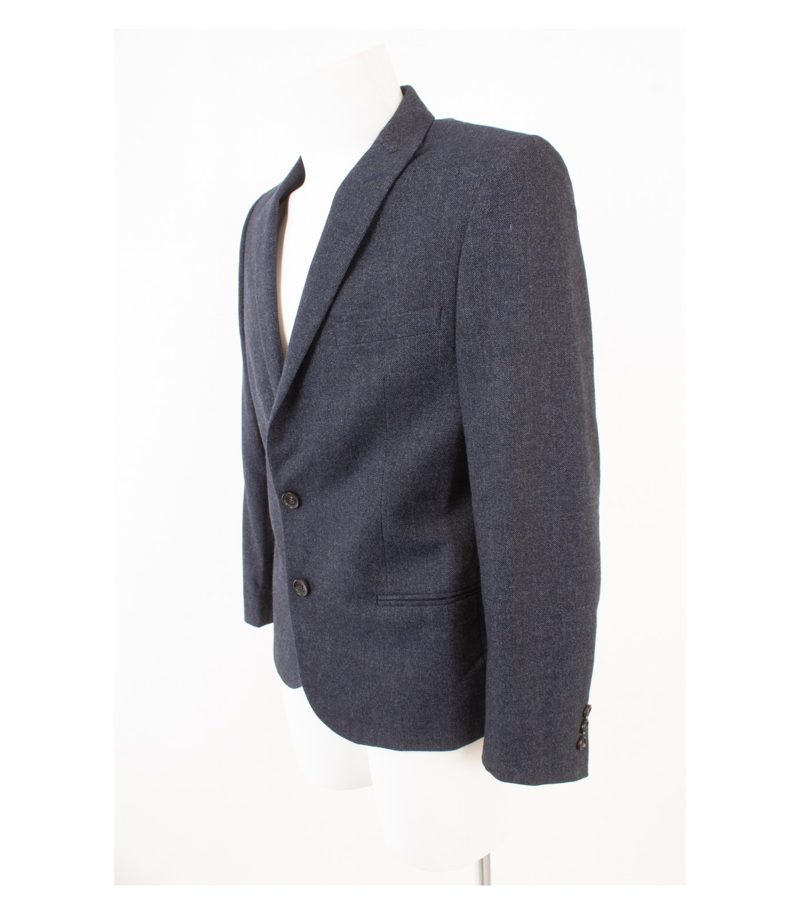 Tonello Herren Sakko Jackett Gr. 48 Modell 01AD21BY Blau-Grau Baumwolle Wolle – Foto 3