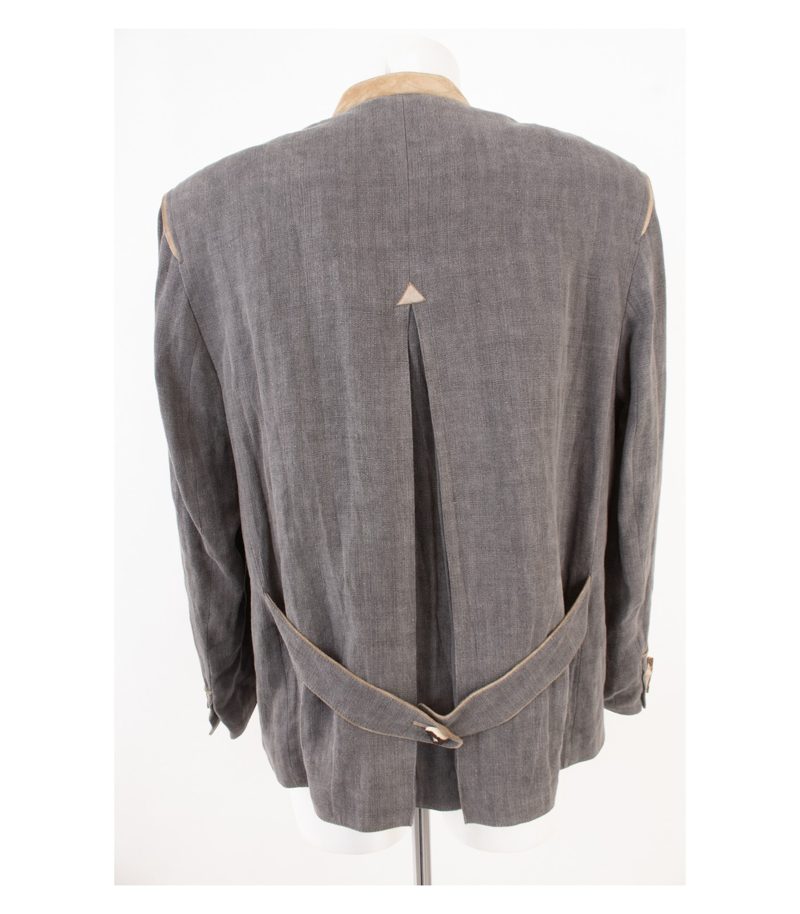 MEINDL Herren Jacke Trachtenjacke Janker Gr. 48 Grau Leinen – Foto 4